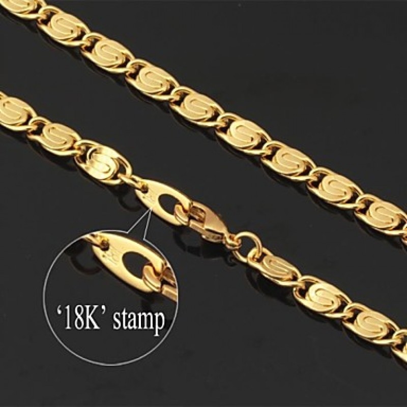 Men's Vintage 18K Chunky Gold FilledChain Necklace...