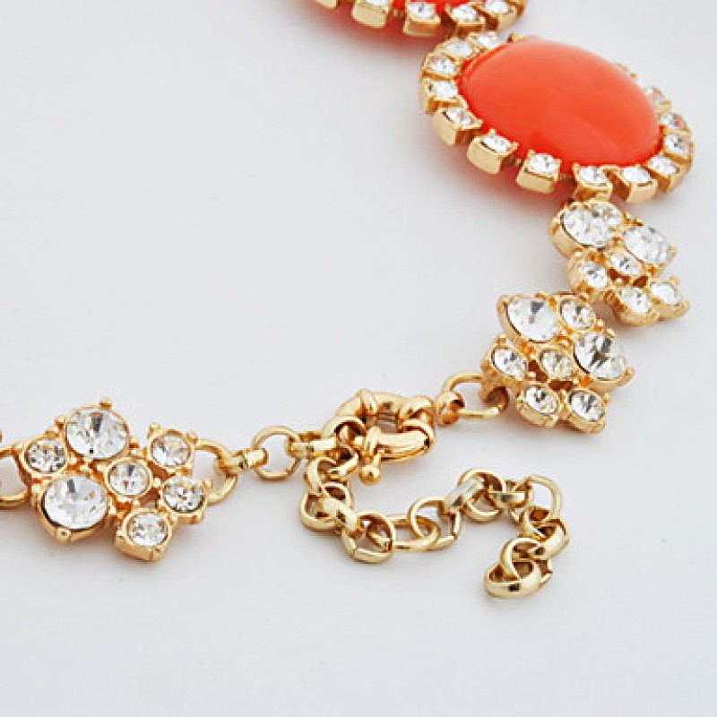 Statement Rhinestone Choker Collar Nceklace