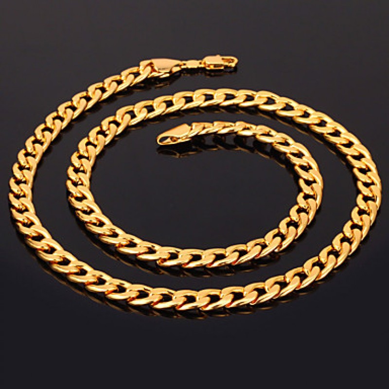 Men's 18K Chunky Gold Filled Necklace High Quality...