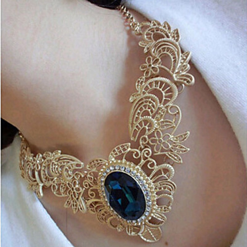 New Arrival Fashional Hot Sellign Hollow Wing Gem Necklace