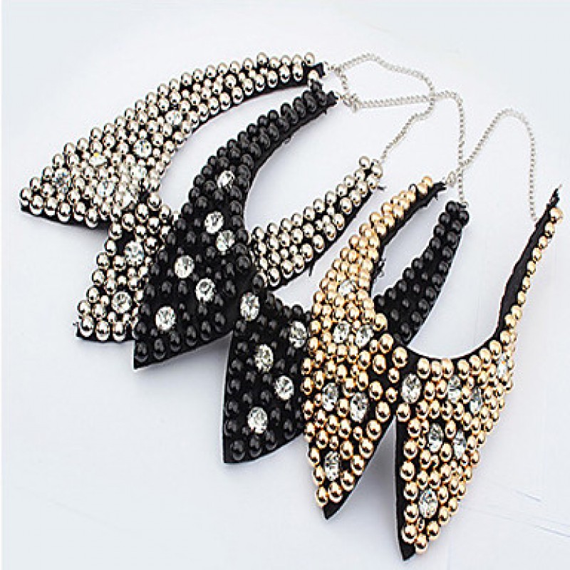 Vintage / Casual Alloy / Rhinestone / Fabric Collar