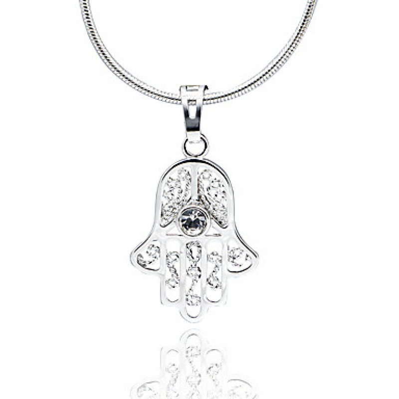 Classic Crystal AAA Zircon Fatima‘s Hand Pendant...