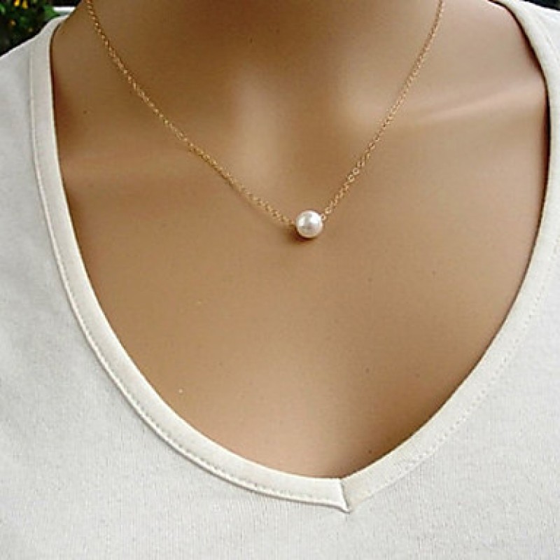 Women's Fashion Exquisite Pearl Collarbone Chain Necklace