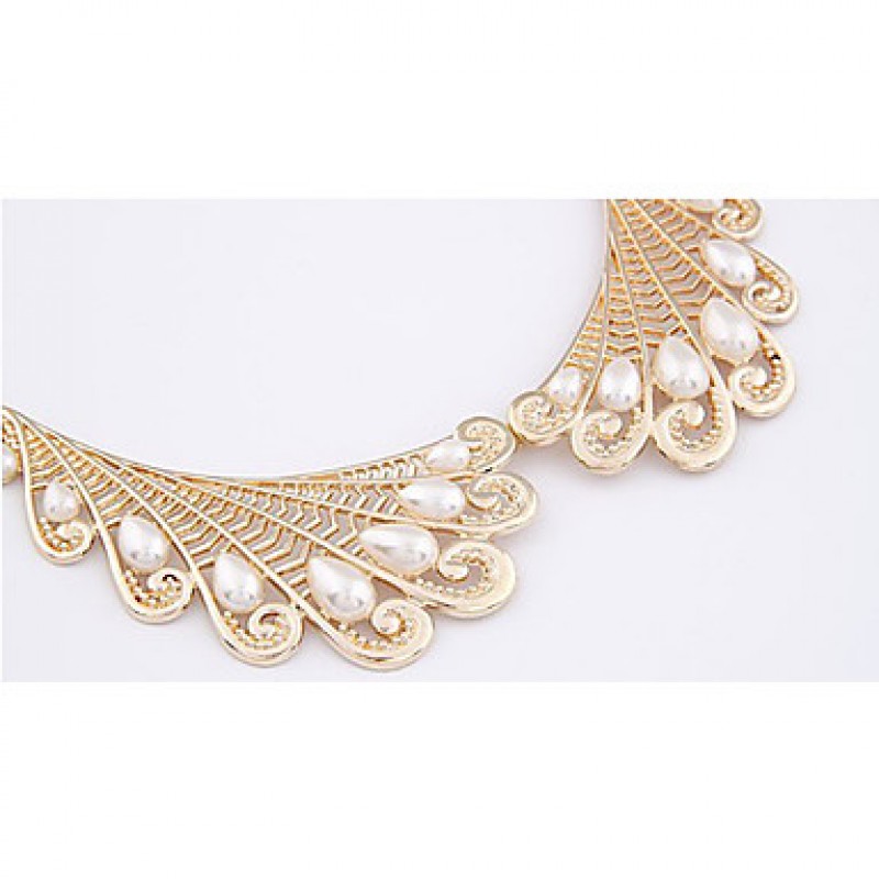 Women's Vintage Fake Collar Pearl Necklace