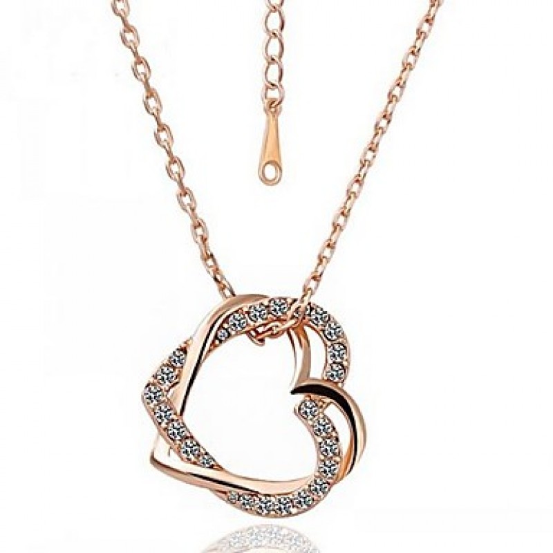 Women's Fashion Rose Golden Plated With Aaa Zircon...