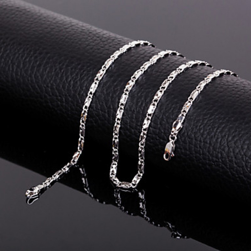 Men's Classic Titanium Steel Platinum Chain Neckla...