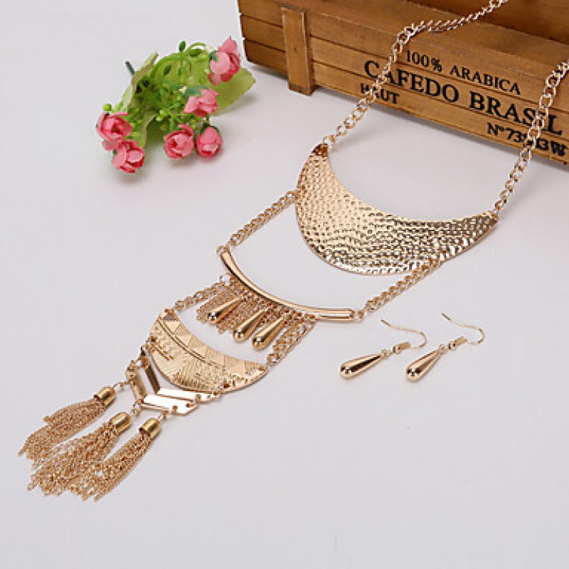 Women Vintage / Cute / PartyCasual Alloy / Gemstone & Crystal / Imitation Pearl / Resin Necklace / Earrings Sets