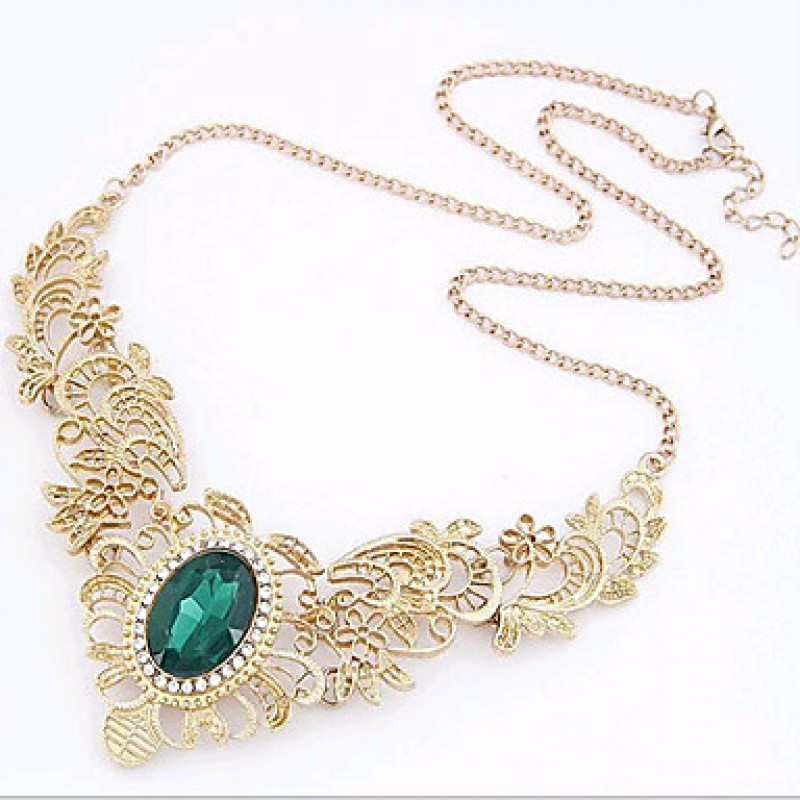 New Arrival Fashional Hot Sellign Hollow Wing Gem Necklace