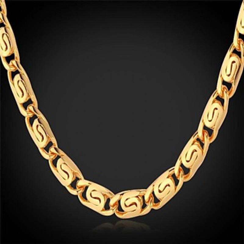 Unique Design 18K Stamp Men'sGold Plated Chunky Ne...