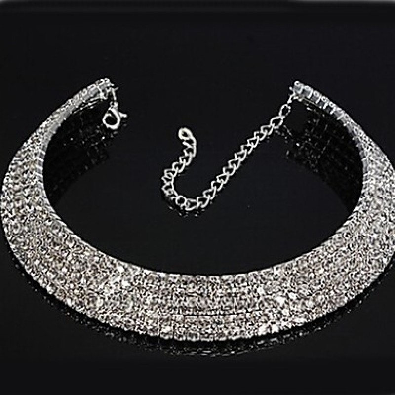 Necklace Choker Necklaces Jewelry Alloy / Rhinesto...