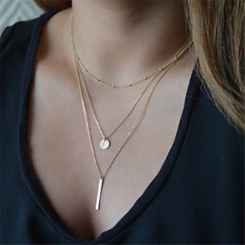 Jewelry Pendant Necklaces / Chain Necklaces / Layered Necklaces Party / Daily / Casual Alloy 1pc Women Wedding Gifts