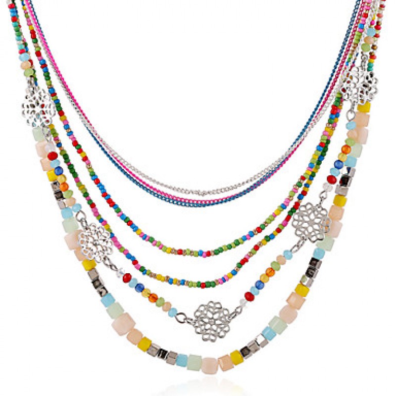 The New Vintage / Cute / Party / Work / Casual Alloy / Rhinestone Layered Necklaces