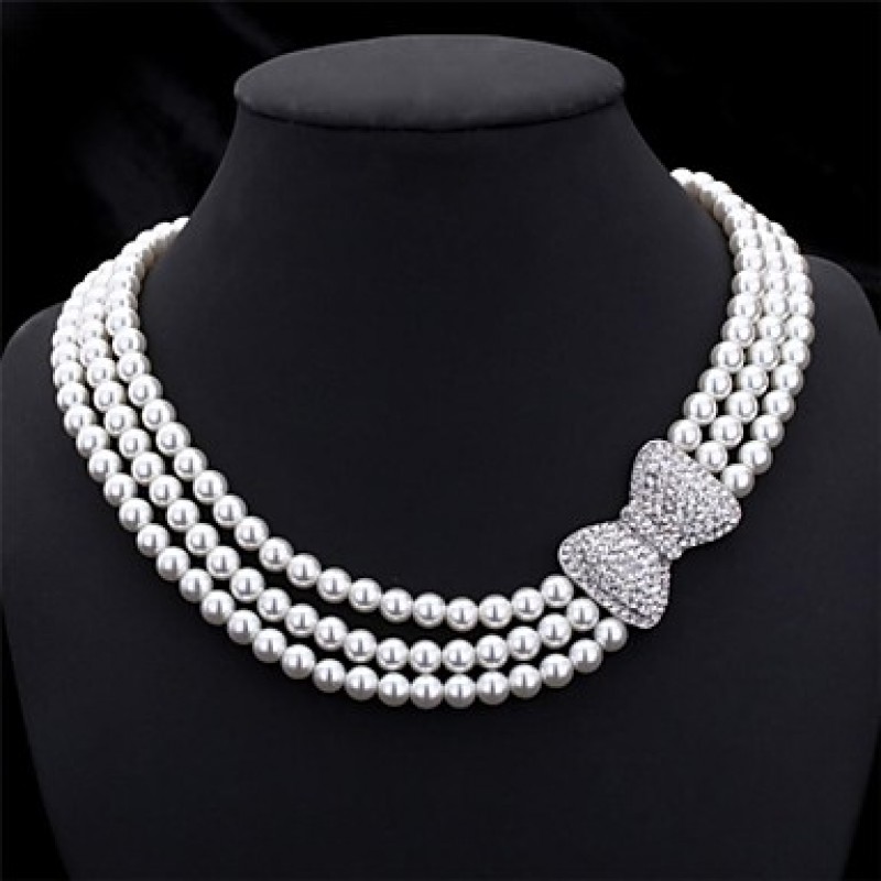 Necklace Pearl Choker Necklaces / Chain Necklaces ...