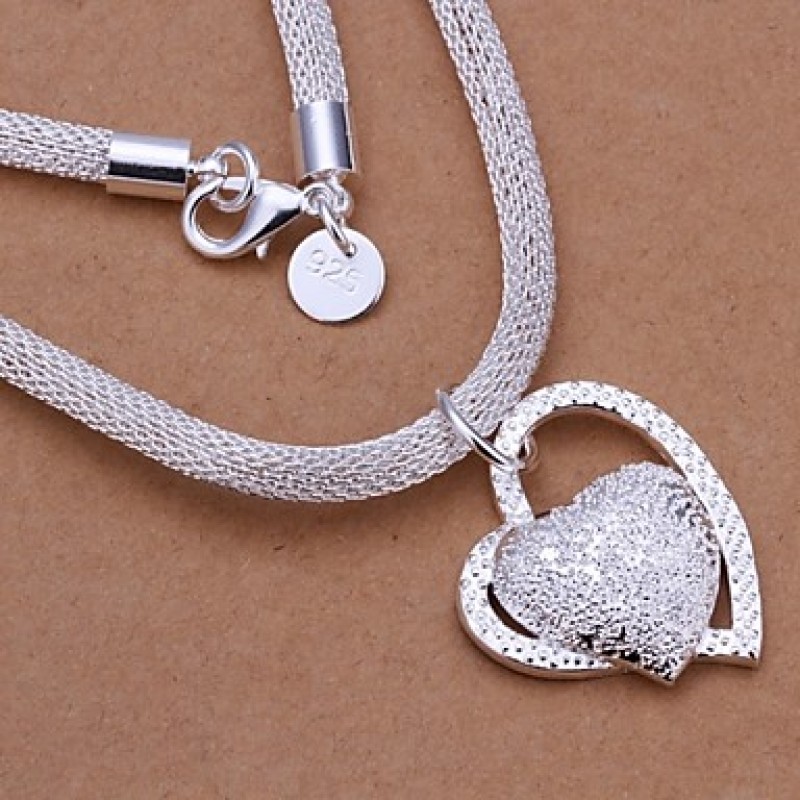 Necklace Pendant Necklaces Jewelry Wedding / Party / Daily / Casual Fashion Sterling Silver Silver 1pc Gift