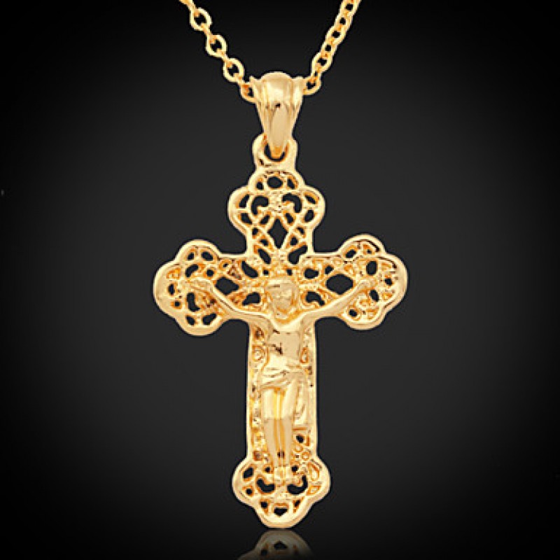 Crucifix High Quality Cro Pendant 18K Gold Plated ...