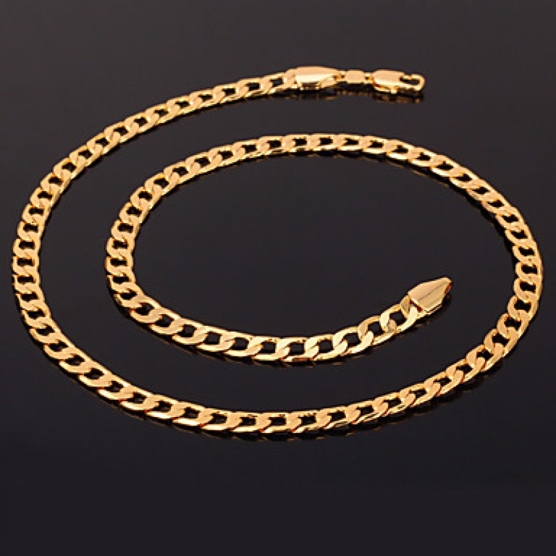 18K Chunky Gold Filled NecklaceChains High Quality...