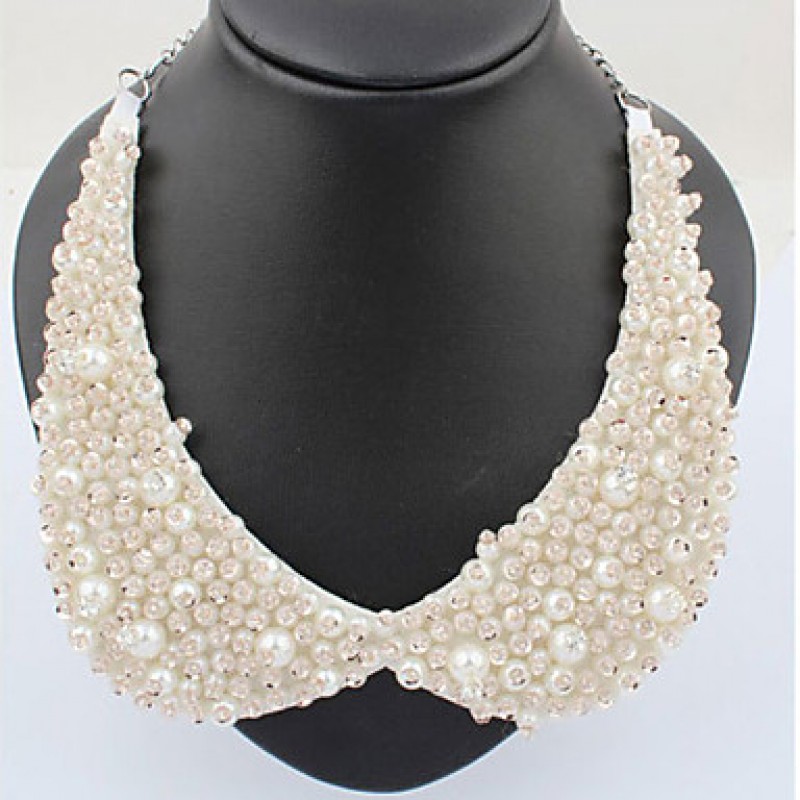 Necklace Collar Necklaces Jewelry Party / Daily / Casual Fashion Alloy / Imitation Pearl White 1pc Gift