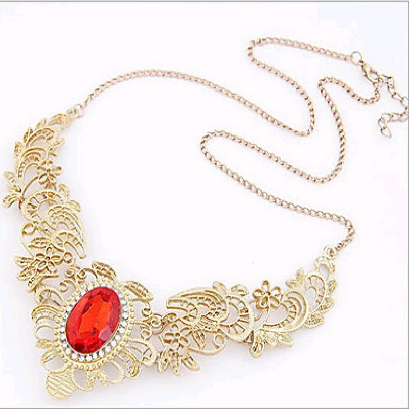 New Arrival Fashional Hot Sellign Hollow Wing Gem Necklace